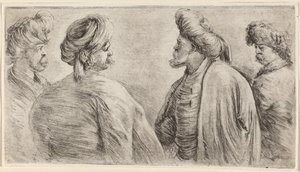 Quatre Turcs portant des turbans - Stefano della Bella