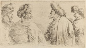 Quatre Turcs portant des turbans - Stefano della Bella