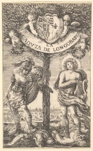 Frontispice pour La Chute des Longobardi, poèmes de Sigismond B..., 1656 - Stefano della Bella