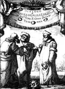 Frontispice du Dialogo dei Massimi Sistemi de Galilée, 1632 - Stefano della Bella