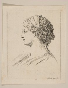 Tête de femme de profil, 1650.