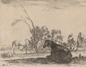 Chevaux dans un pâturage, 1642 - Stefano della Bella