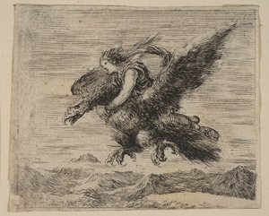Jupiter et Ganymède, de Jeu de la Mythologie, 1644 - Stefano della Bella