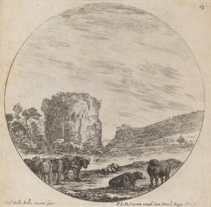 Paysage avec ruines antiques, 1646 - Stefano della Bella