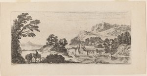 Paysage avec pont - Stefano della Bella