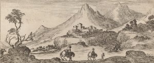 Paysage avec château, 1641 - Stefano della Bella