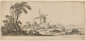 Paysage avec moulin à vent