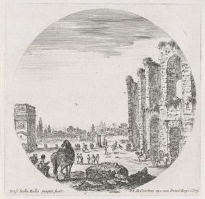 Paysage avec le Colisée et l
