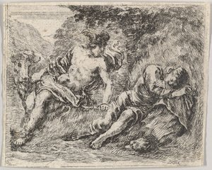 Mercure et Argos, du Jeu de la Mythologie, 1644 - Stefano della Bella