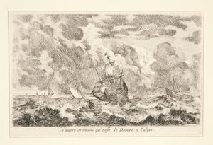 Navire ordinaire qui passe de Douvres à Calais, de la série Vues de ports de mer
