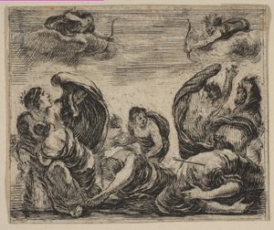 Niobé, du Jeu de la Mythologie Jeu de la Mythologie, 1644 - Stefano della Bella