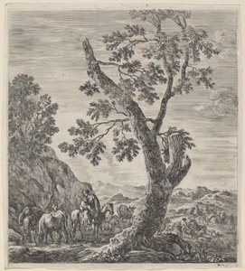 Paysanne à cheval avec un enfant dans ses bras, 1656