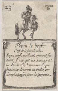 Pépin le Bref Chef de la seconde race..., de Jeu des Rois de France Jeu des Ro..., 1644
