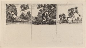 Persée et Andromède, Céphale et Procris, Hippomène et Atalante, 1644 - Stefano della Bella