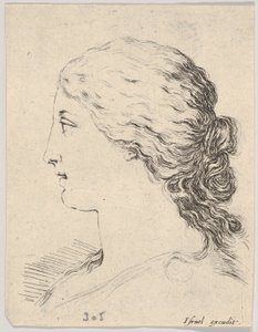 Tête de femme, en profil, du 
