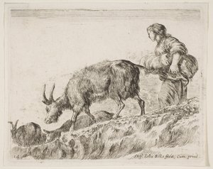 Bergère gardant des chèvres, de Diversi animali