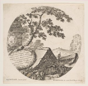 Fragments de monuments anciens, des Paysages et Ruines romains - Stefano della Bella