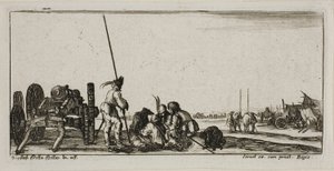 Planche neuf des Dessins de plusieurs mouvements par des soldats - Stefano della Bella