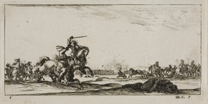Planche six de Dessins de plusieurs mouvements par des soldats - Stefano della Bella