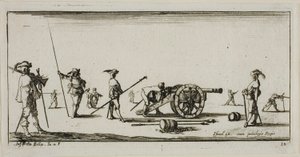 Planche Dix de Dessins de Plusieurs Mouvements par des Soldats - Stefano della Bella