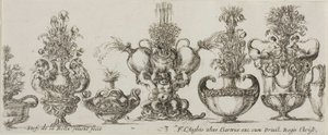 Planche trois de la Collection de divers vases - Stefano della Bella