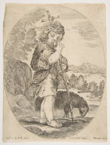 Saint Jean-Baptiste mordant un fruit, vers 1641