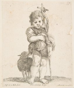 Saint Jean-Baptiste tenant sa robe pliée, vers 1641 - Stefano della Bella