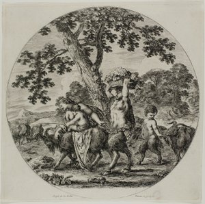 Famille de satyres marchant - Stefano della Bella