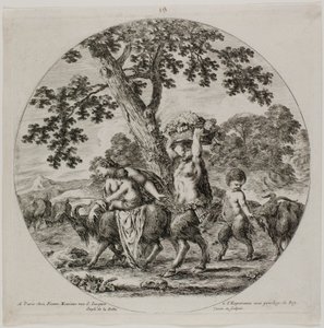Famille de satyres marchant - Stefano della Bella