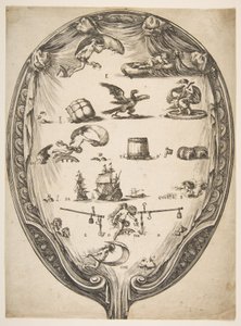Écran avec Rébus de la Fortune, vers 1639 - Stefano della Bella