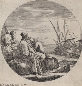 Port avec deux marchands turcs, 1656