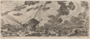 Navire en tempête
