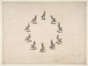 Dix cavaliers formant un cercle, 1652