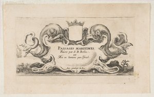 Page de titre : Paysages maritimes, vers 1644 - Stefano della Bella