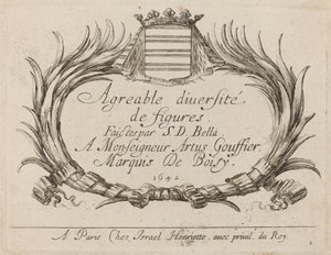 Page de titre pour Agreable diversite de figures, 1642 - Stefano della Bella