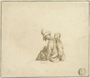 Deux femmes tziganes avec un enfant - Stefano della Bella