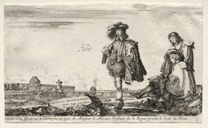 Diverses figures et paysages : Page de titre - Trois figures