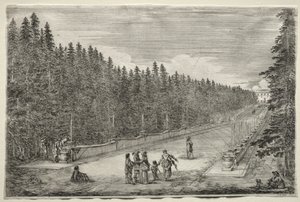 Vues de la Villa de Pratolino: La promenade des fontaines