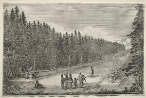 Vues de la Villa de Pratolino : La Promenade des Fontaines