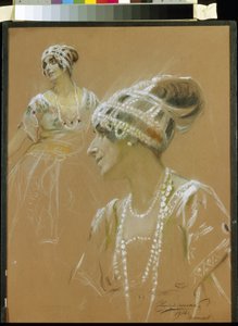 Portrait de la ballerine Vera Fokina - Stepan Fyodorovich Chuprinenko