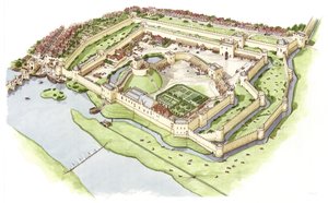 Château de Wallingford, Oxfordshire, vers 1300-1399