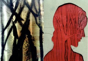 La Foret VIII, 2017 (monoprint  photo collage) - Stephen Dow