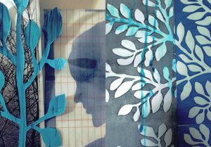 La Foret VI, 2017 (monoprint  photo collage)