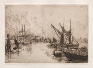 Sur la Tamise à Canterbury, août 1884