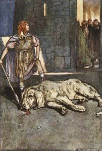Cuchalain tue le Chien de Culain, illustration de 
