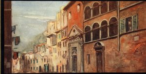 Maison de Sainte Catherine, Sienne, illustration de 