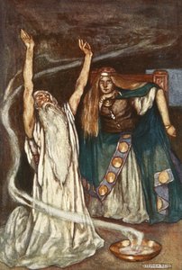 La reine Maeve et le druide, illustration de 