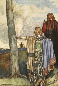 La reine Maeve rencontre Cuchulain, illustration de 