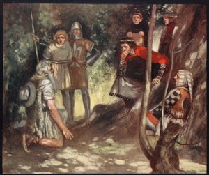 Saint Louis de France dans le Bois de Vincennes, illustration de 