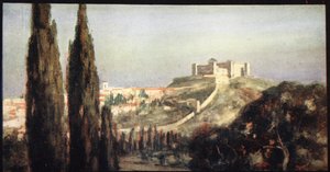 Spoletto, le lieu de naissance de Saint Benoît, illustration de 